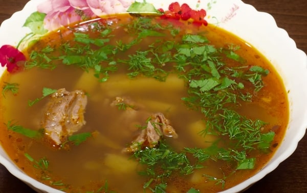 Пряный чечевичный суп с болгарским перцем