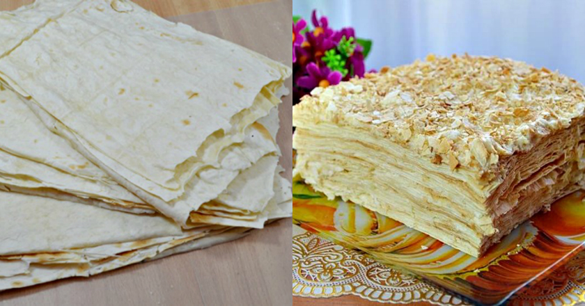 Торт наполеон из лаваша: пошаговый рецепт с фото и видео
