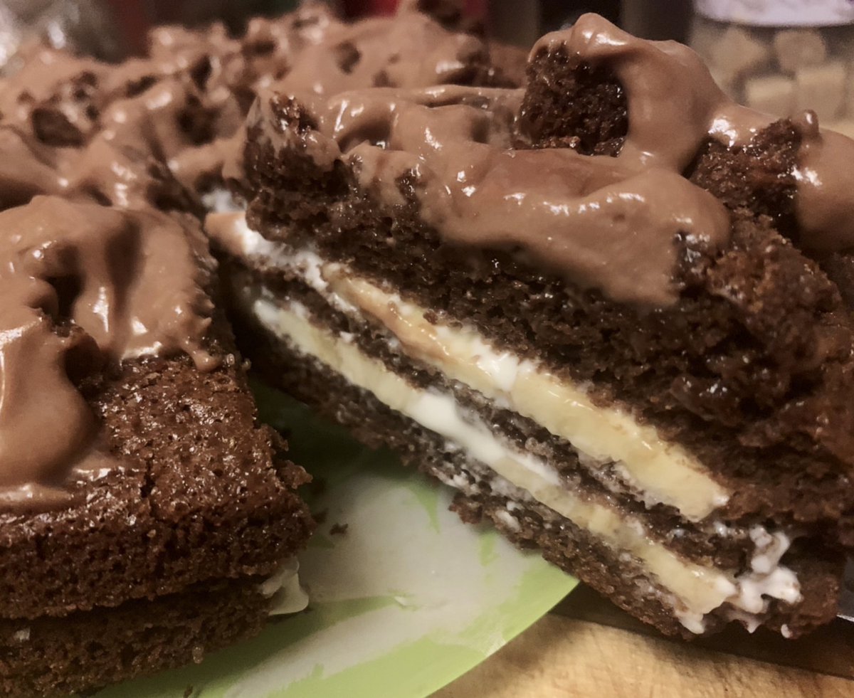 Торт с бананами и шоколадным муссом - рецепт с пошаговыми фото