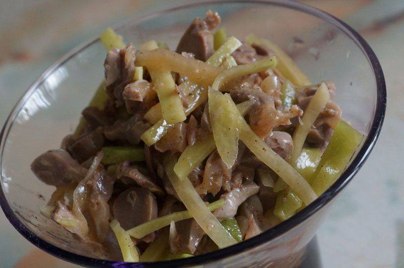 Салат с куриными желудками — подборка лучших рецептов. как правильно и вкусно приготовить cалат с куриными желудками.