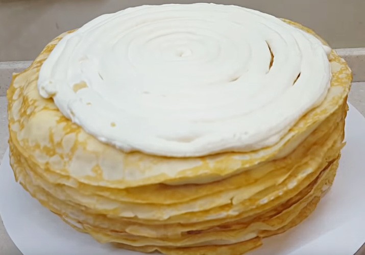 Торт на сковороде с заварным кремом