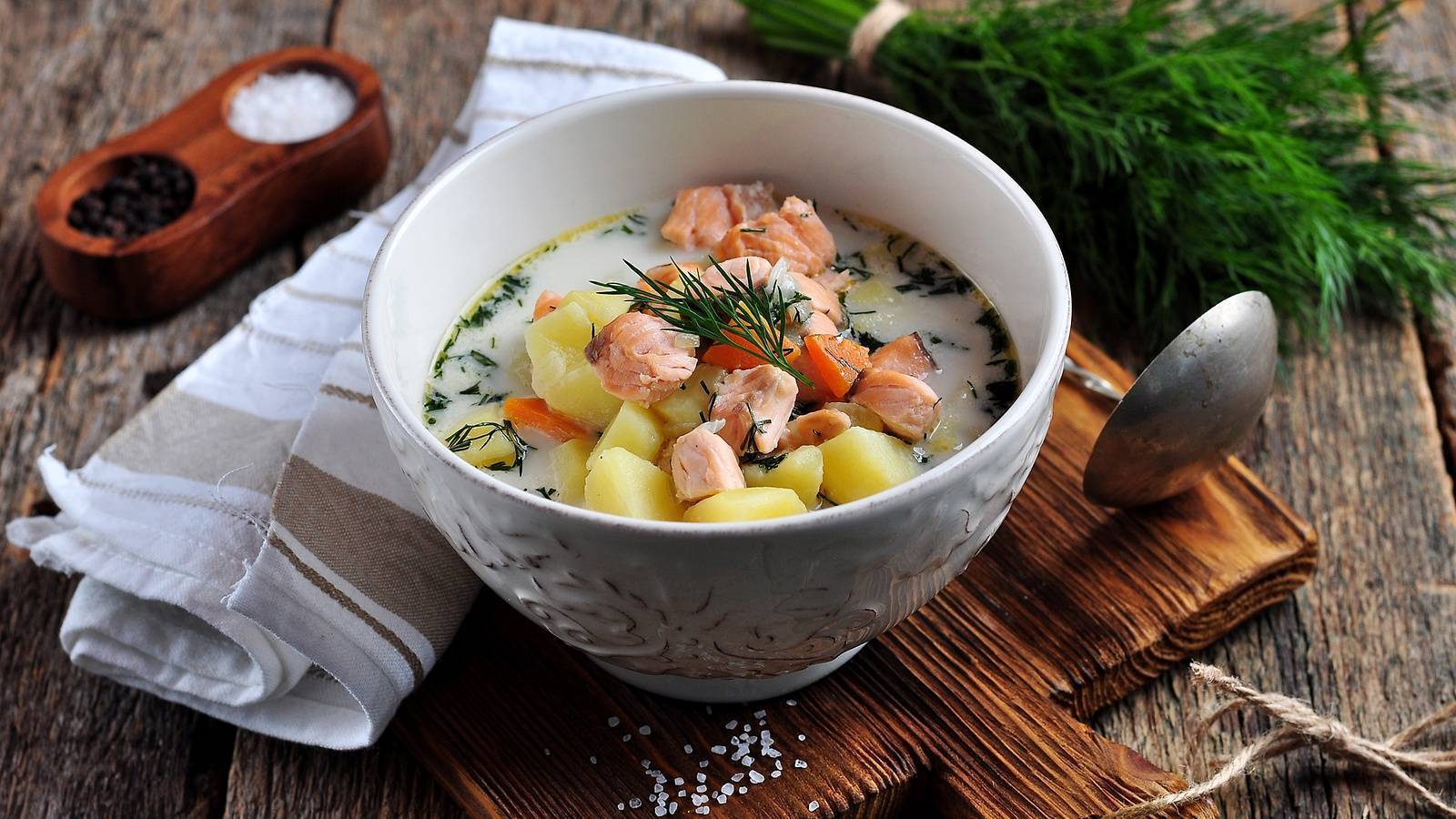 Суп (уха) из форели со сливками по-фински - правильный рецепт