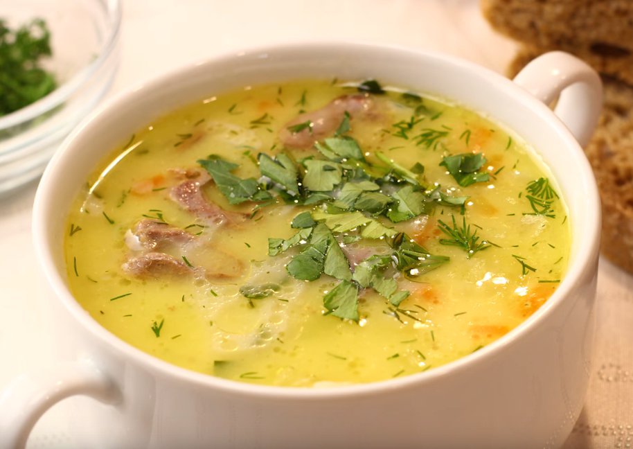Сырный суп с колбасой - 7 рецептов из плавленых сырков (фото)