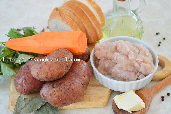 Морковный суп-пюре с фрикадельками