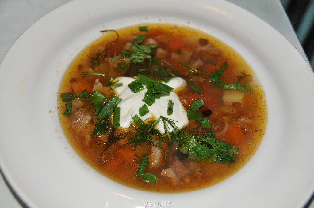 Машхурда по-узбекски – пошаговый рецепт узбекского супа с машем (машкорда)