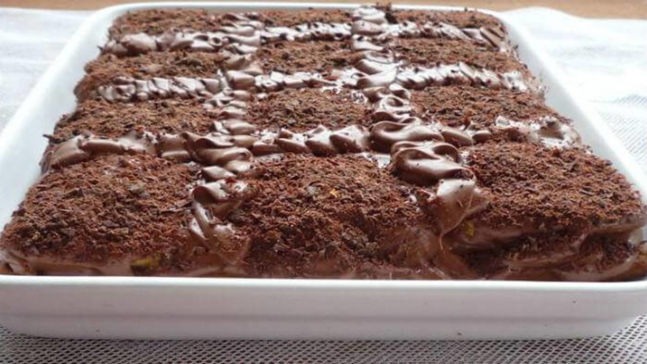 Шоколадно-творожный торт «лентяй»