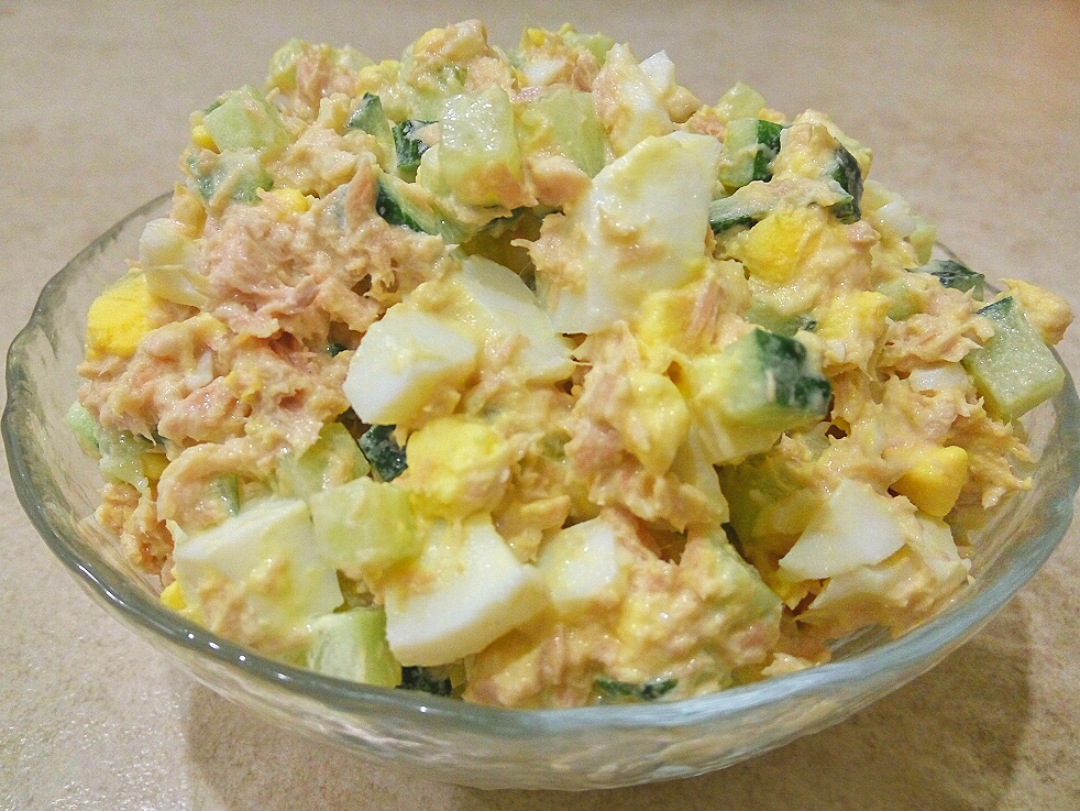 Диетический салат с тунцом консервированным: рецепт салата с тунцом для похудения с фото