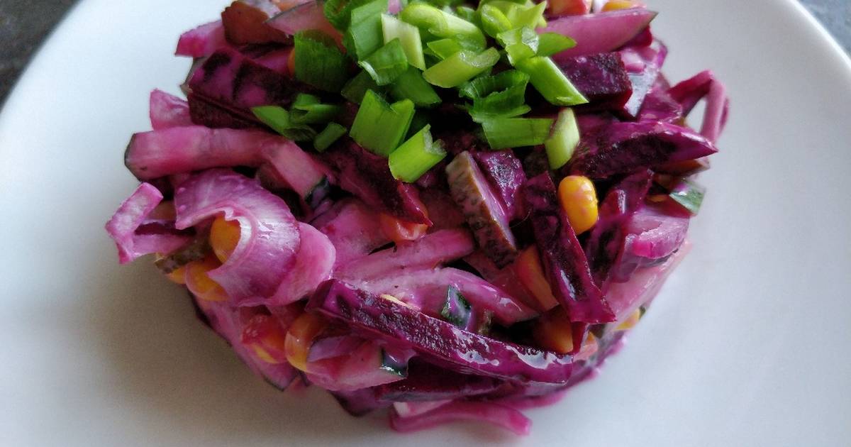 Салат из краснокочанной капусты - 15 рецептов с фото - кулинарный сайт «молочная кухня»