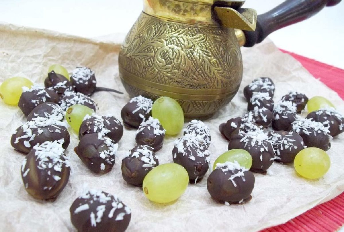 Виноград в шоколаде - рецепт пошаговый с фото
