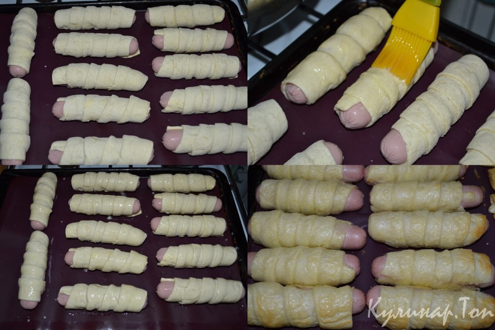 Сосиски в слоеном тесте в духовке - 10 рецептов приготовления с пошаговыми фото