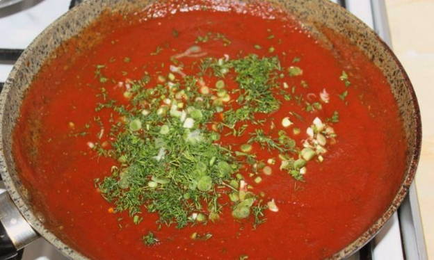 Каннеллони с фаршем в томатном соусе