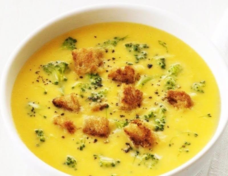Сырный овощной суп-пюре