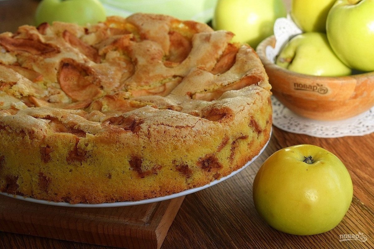 Пышная шарлотка на кефире с яблоками — простые и очень вкусные рецепты шарлотки в духовке