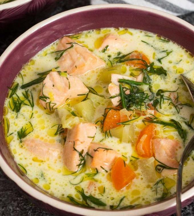 Суп (уха) из форели со сливками по-фински - правильный рецепт