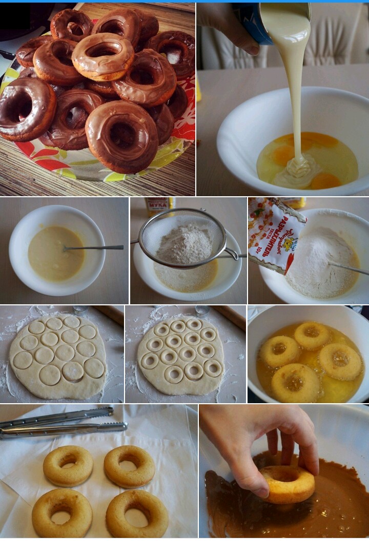 Как приготовить пончики пошаговый