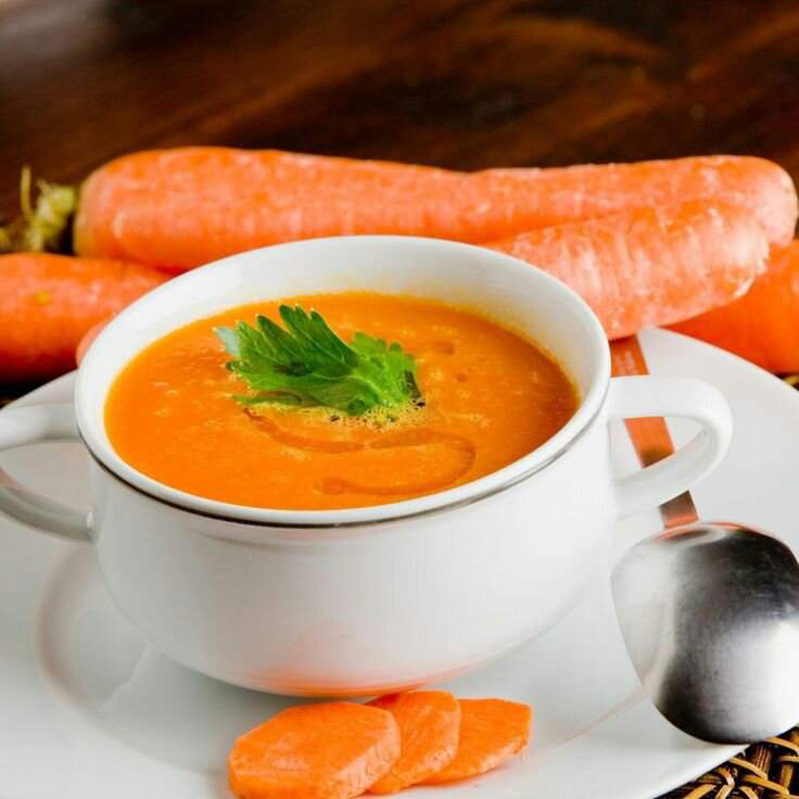 Морковный суп-пюре с овощами