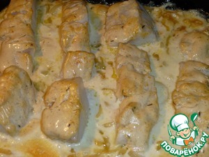 Картофель с треской под соусом Бешамель