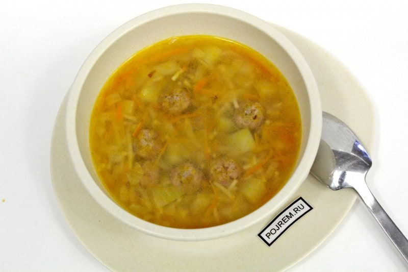 Пошаговый рецепт приготовления супа с фрикадельками в мультиварке