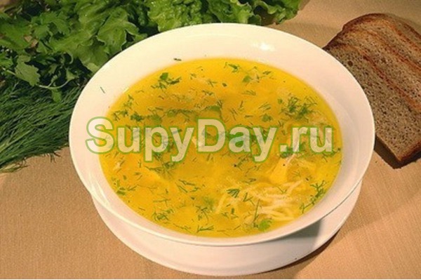 Суп из курицы с плавленным сыром в мультиварке