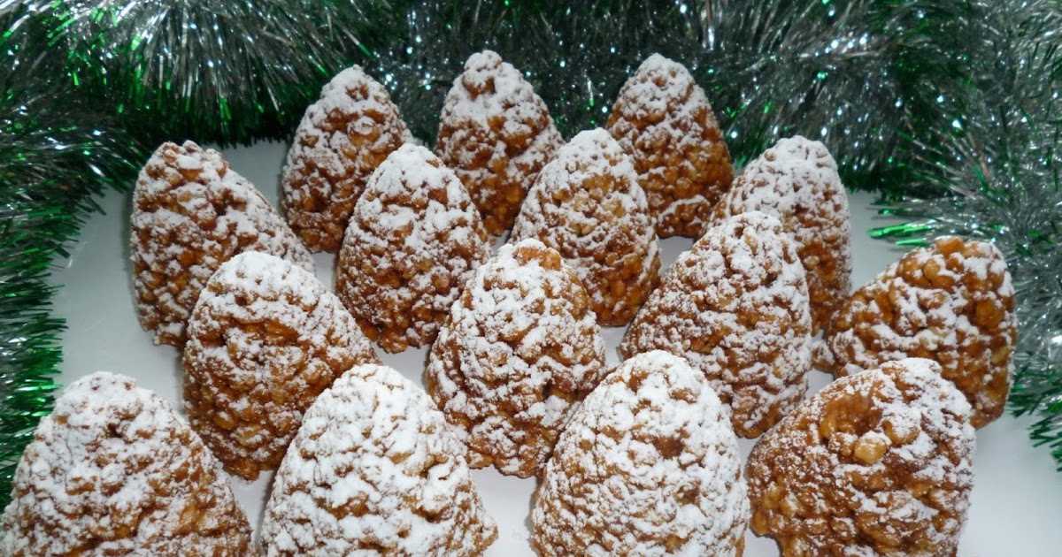 Десерт «новогодние шишки еловые», рецепт без выпечки
