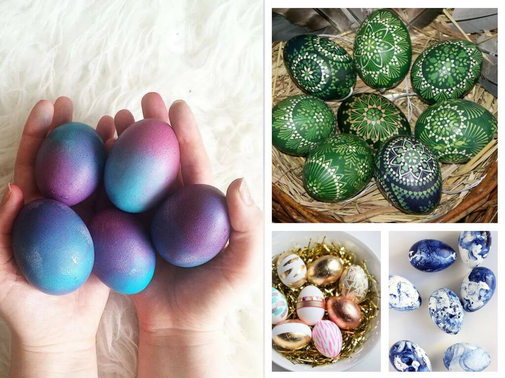 Мраморные, узорчатые и золотые. 10 необычных способов покрасить яйца