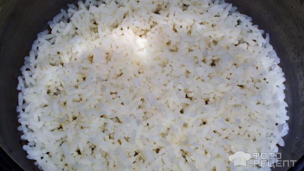 Рисовая запеканка с куриных фаршем в мультиварке