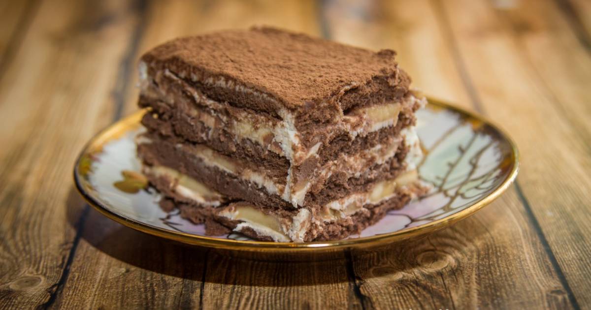 Шоколадно банановый торт пошаговый рецепт с фото