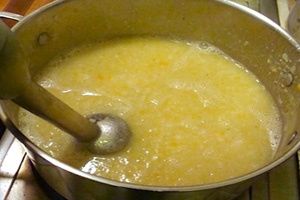 Сырный суп с жареной вермишелью