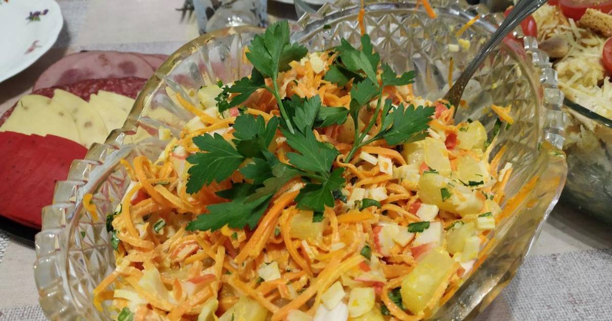 Салат с корейской морковью - просто и оригинально: рецепт с фото и видео