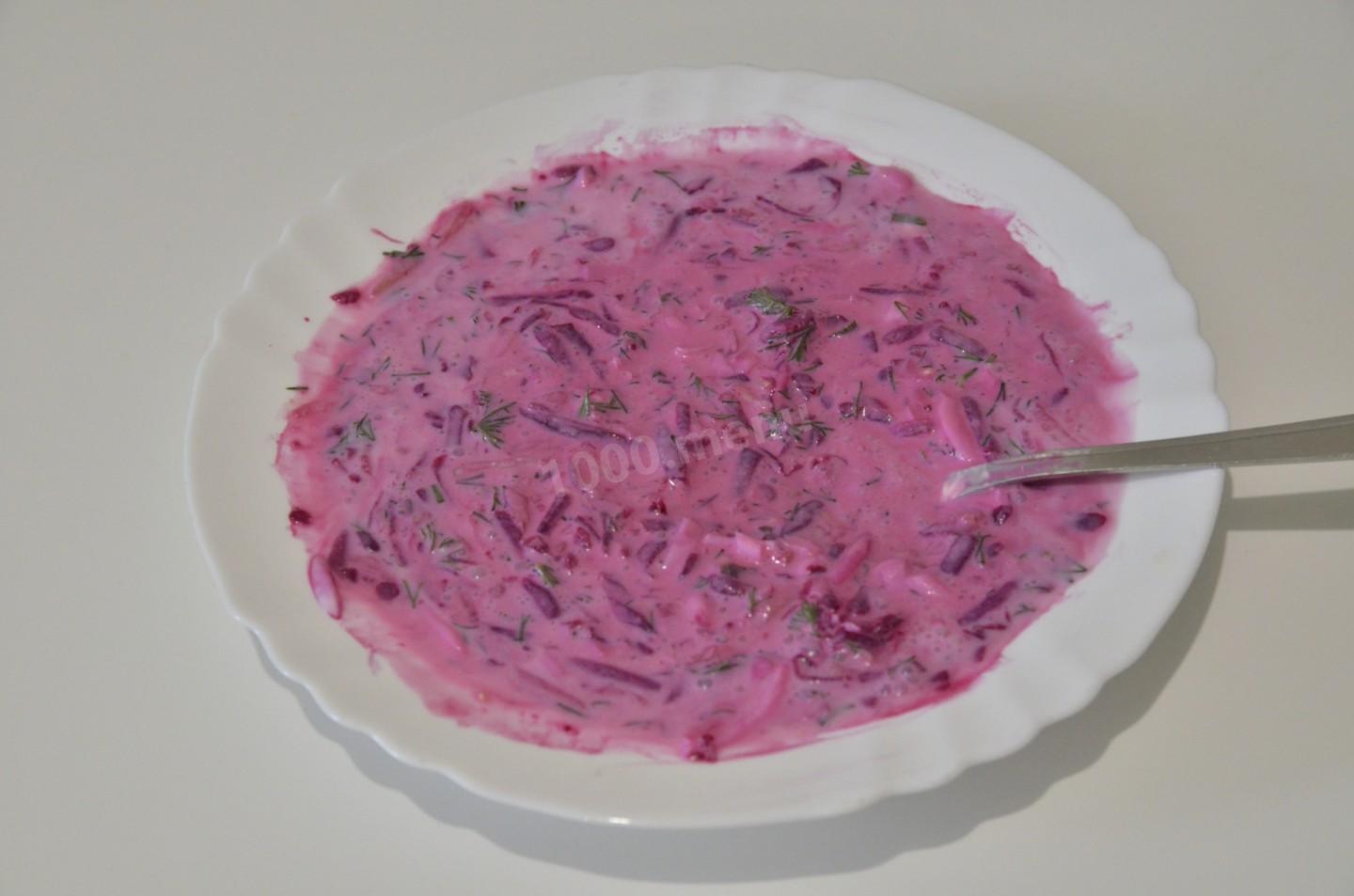 Как приготовить литовский холодный борщ со свеклой по пошаговому рецепту с фото