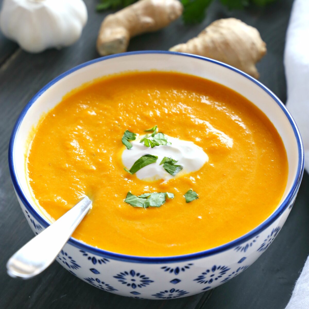 Морковный суп-пюре диетический: пошаговый рецепт с фото.