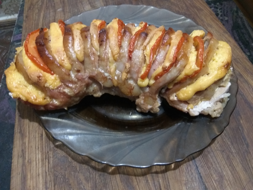 Гармошка из свинины с помидорами, грибами и сыром: пошаговый рецепт с фото | меню недели