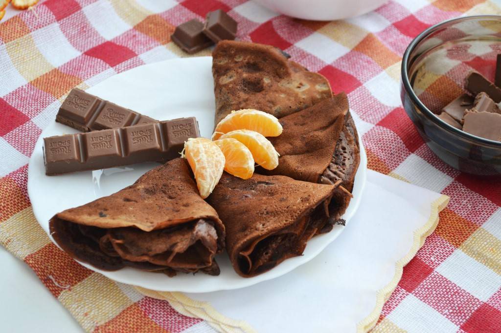 Заварные шоколадные блинчики с какао от ольги вильчевской