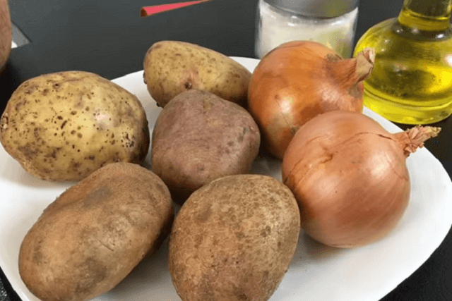 Жареный картофель с тыквой